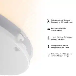 FlinQ Oplaadbare Kastverlichting 4-pack - Afbeelding 3