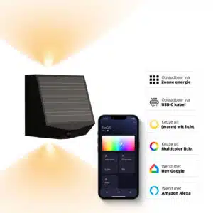 FlinQ Slimme Solar Wandlamp Orion - Afbeelding 1