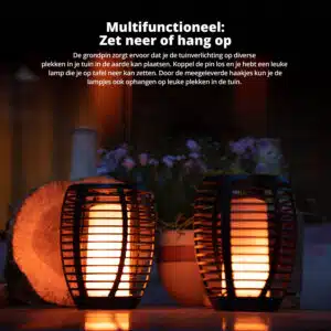 FlinQ Solar Tuinfakkel - 2-pack - Afbeelding 4