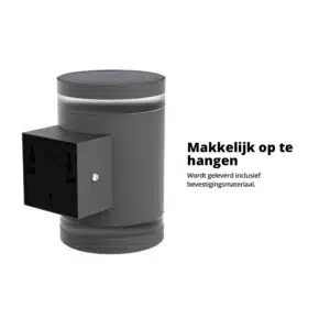 FlinQ Solar Wandlamp Dusk - Afbeelding 4