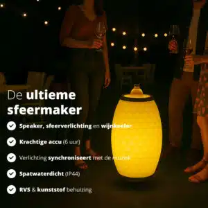 FlinQ Draadloze Speakerlamp en Wijnkoeler - Afbeelding 2