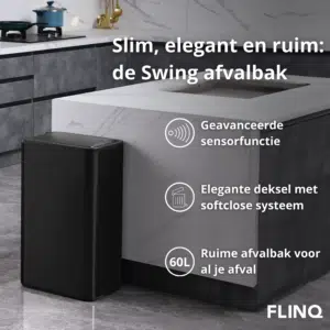 FlinQ Sensor Trash Bin Swing 60l - Image 2