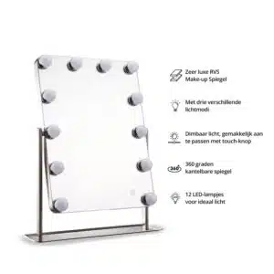 FlinQ Design Hollywood LED Makeup Mirror - Image 2