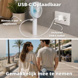 FlinQ Draadloze Draagbare Ventilator - Afbeelding 4