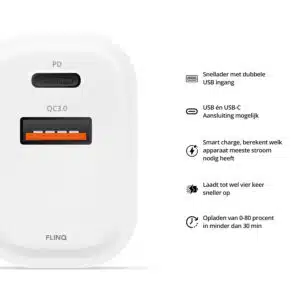 FlinQ 18W Snellader Adapter USB-C - Afbeelding 3