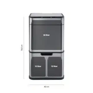 FlinQ Pure Sensor Prullenbak 60L - Afbeelding 2