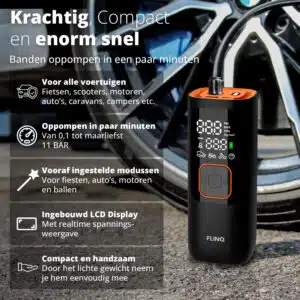 FlinQ Draagbare Luchtcompressor Premium - Afbeelding 2