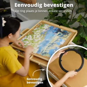 FlinQ Draaibaar Puzzeltafel met Opbergsysteem - Afbeelding 5