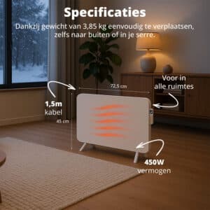 Tweedekans FlinQ Smart Indoor Infrared Heater 450W - Afbeelding 3