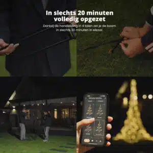 FlinQ 1200 LED Luminus Slimme Kerstboom - Afbeelding 12