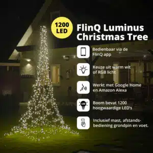 FlinQ 1200 LED Luminus Slimme Kerstboom - Afbeelding 3