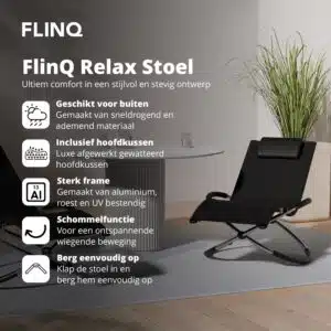 FlinQ Opvouwbare Ligstoel XXL Aura - Afbeelding 3