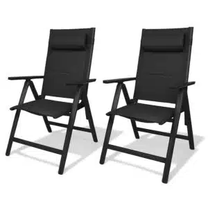 Refurbished FlinQ Adjustable Aluminum Garden Chairs Vylora - 2-pack - Image 1