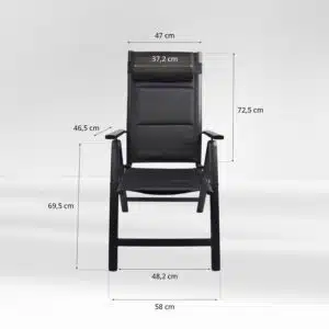 Refurbished FlinQ Adjustable Aluminum Garden Chairs Vylora - 2-pack - Image 3