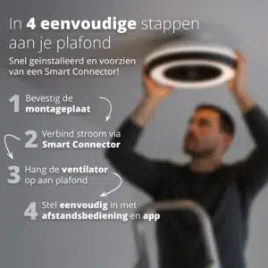 FlinQ Slimme Plafondventilator met Verlichting LumiFan - Afbeelding 4