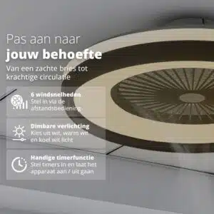 FlinQ Slimme Plafondventilator met Verlichting LumiFan - Afbeelding 6