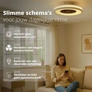 FlinQ Slimme Plafondventilator met Verlichting LumiFan - Afbeelding 10