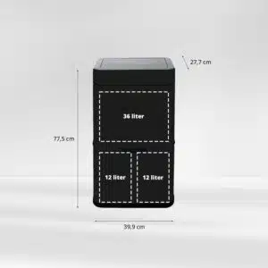 FlinQ Sensor Afvalscheidingsprullenbak 60L Senzaro - Afbeelding 8