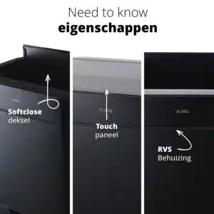 FlinQ Sensor Afvalscheidingsprullenbak 60L Senzaro - Afbeelding 3