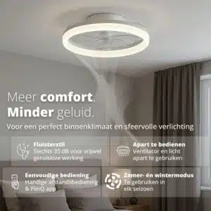 Tweedekans FlinQ Slimme Plafondventilator met Verlichting AeroGlow - Afbeelding 2