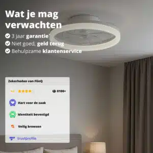 Tweedekans FlinQ Slimme Plafondventilator met Verlichting AeroGlow - Afbeelding 10