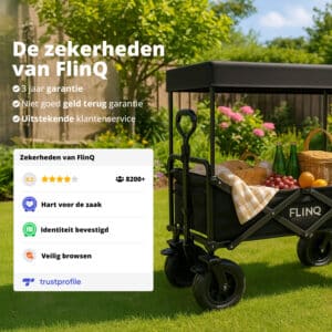 FlinQ Folding Wagon 130KG - Deluxe Edition - Afbeelding 5