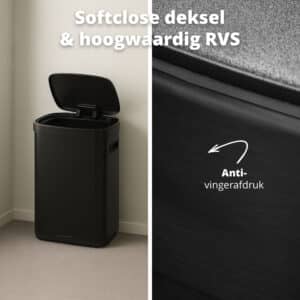FlinQ Oplaadbare Sensor Prullenbak Mira 50L - Afbeelding 3
