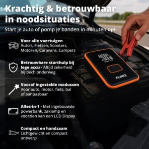FlinQ 2-in-1 Jump Starter & Air Compressor - Afbeelding 2