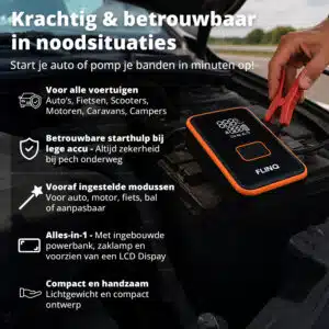 FlinQ 2-in-1 Jumpstarter en Luchtcompressor - Afbeelding 2