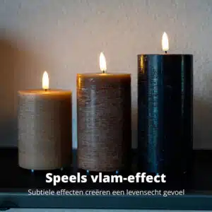 FlinQ Oplaadbare LED Kaarsen Pilar - Afbeelding 3