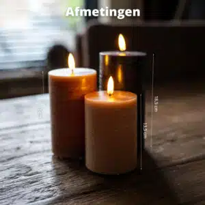 FlinQ Oplaadbare LED Kaarsen Pilar - Afbeelding 7