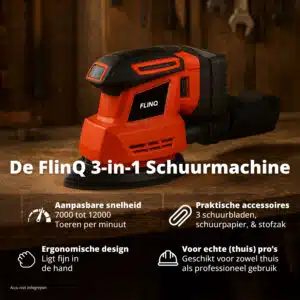 FlinQ Draadloze 3-in-1 Schuurmachine - Afbeelding 2