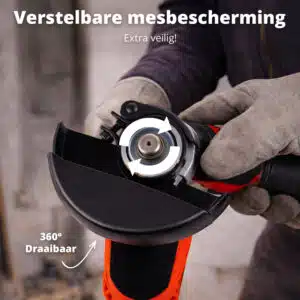 FlinQ Draadloze Haakse Slijper 125mm 20V - Afbeelding 3