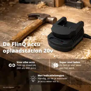 FlinQ Accu Oplaadstation 20V - Afbeelding 2