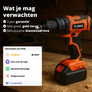 FlinQ Draadloze Accuboormachine 20V - Afbeelding 8