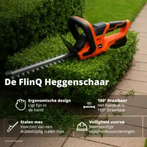 FlinQ Draadloze Heggenschaar 50cm 20V - Afbeelding 2