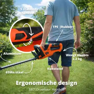 FlinQ Draadloze Heggenschaar 50cm 20V - Afbeelding 4