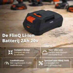 FlinQ Li-ion Batterij 2Ah 20V - Afbeelding 2