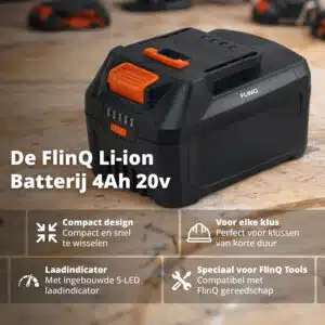 FlinQ Li-ion Batterij 4Ah 20V - Afbeelding 2