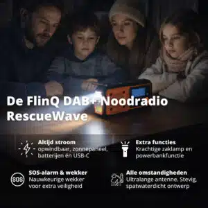 FlinQ FM Noodradio met DAB+ en Bluetooth - RescueWave - Afbeelding 2