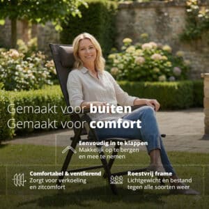 FlinQ Luma Verstelbare Aluminium Tuinstoelen - Afbeelding 2