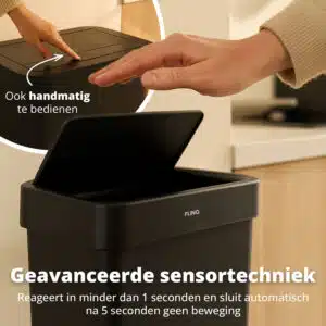 FlinQ Sensor Prullenbak Arvento 50L - Afbeelding 3