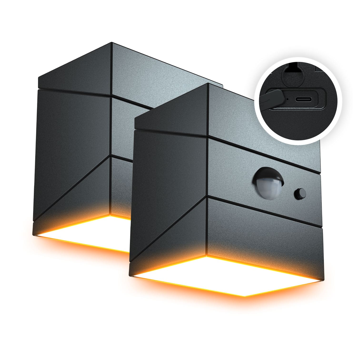 FlinQ - FlinQ Solar Wandlamp TwistCube - 2-pack