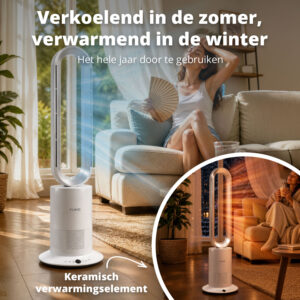 FlinQ Slimme 2-in-1 Bladloze Ventilator & Verwarming - Afbeelding 5