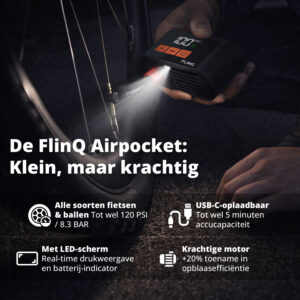 FlinQ Draagbare Luchtcompressor AirPocket - Afbeelding 2