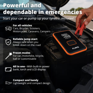 FlinQ 2-in-1 Jump Starter and Air Compressor - Image 2