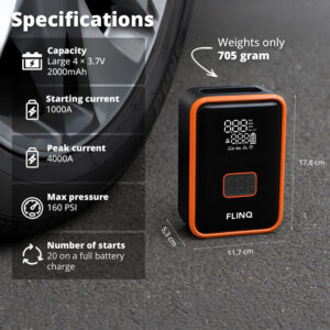 FlinQ 2-in-1 Jump Starter and Air Compressor - Image 3