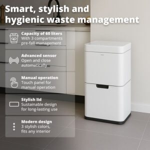 FlinQ Sensor Waste Separation Bin 60L Senzaro - Image 2