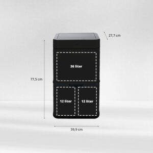 FlinQ Sensor Waste Separation Bin 60L Senzaro - Image 8
