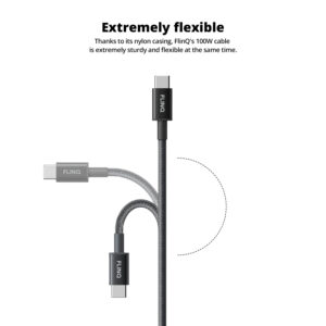 FlinQ 100W USB-C Charging Cables - 2-pack - Image 9